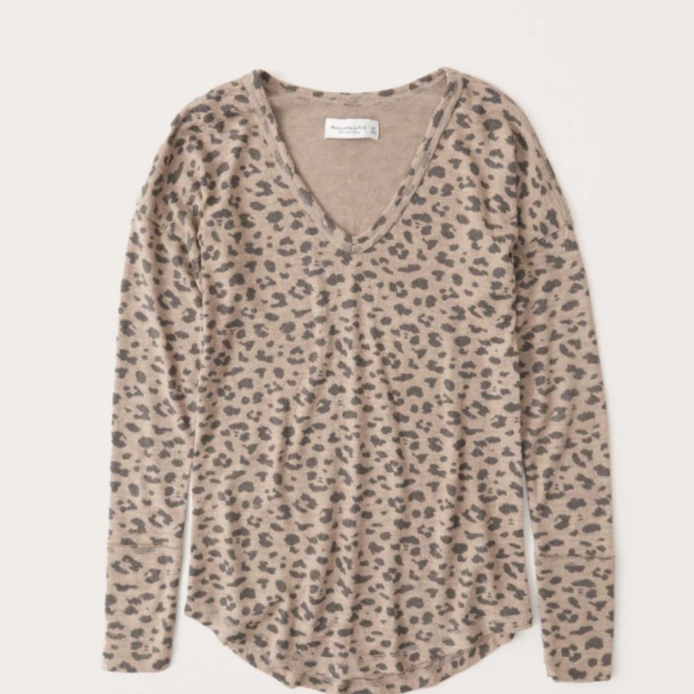 Abercrombie & Fitch Long-Sleeve Cozy Legging Tee M